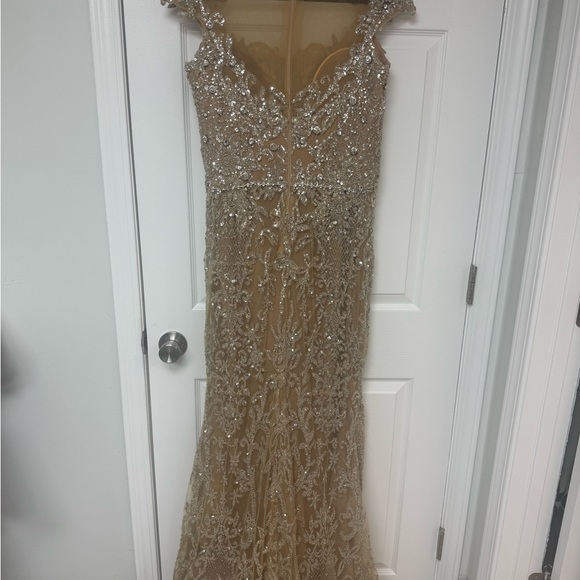 Glamorous Gold Embellished Maxi Dress - Picture 3 of 7